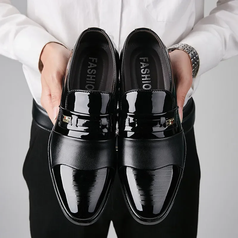 Zapatos de cuero para hombres, - Men'S Luxury Formal Wear reseña y precio