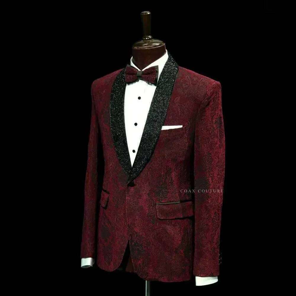 Trajes formales rojos oscuros  - Men Formal Wear Red reseña y precio