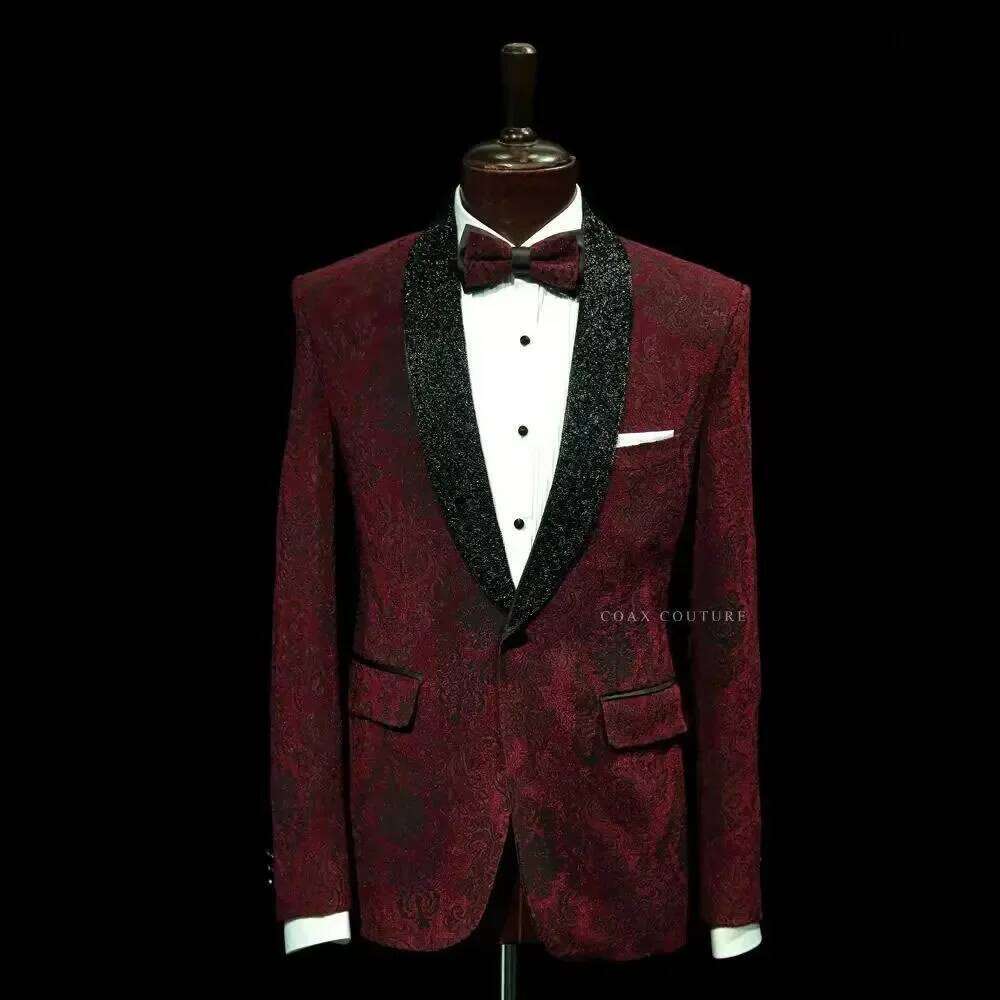 Trajes formales rojos oscuros  - Men Formal Wear Red reseña y precio