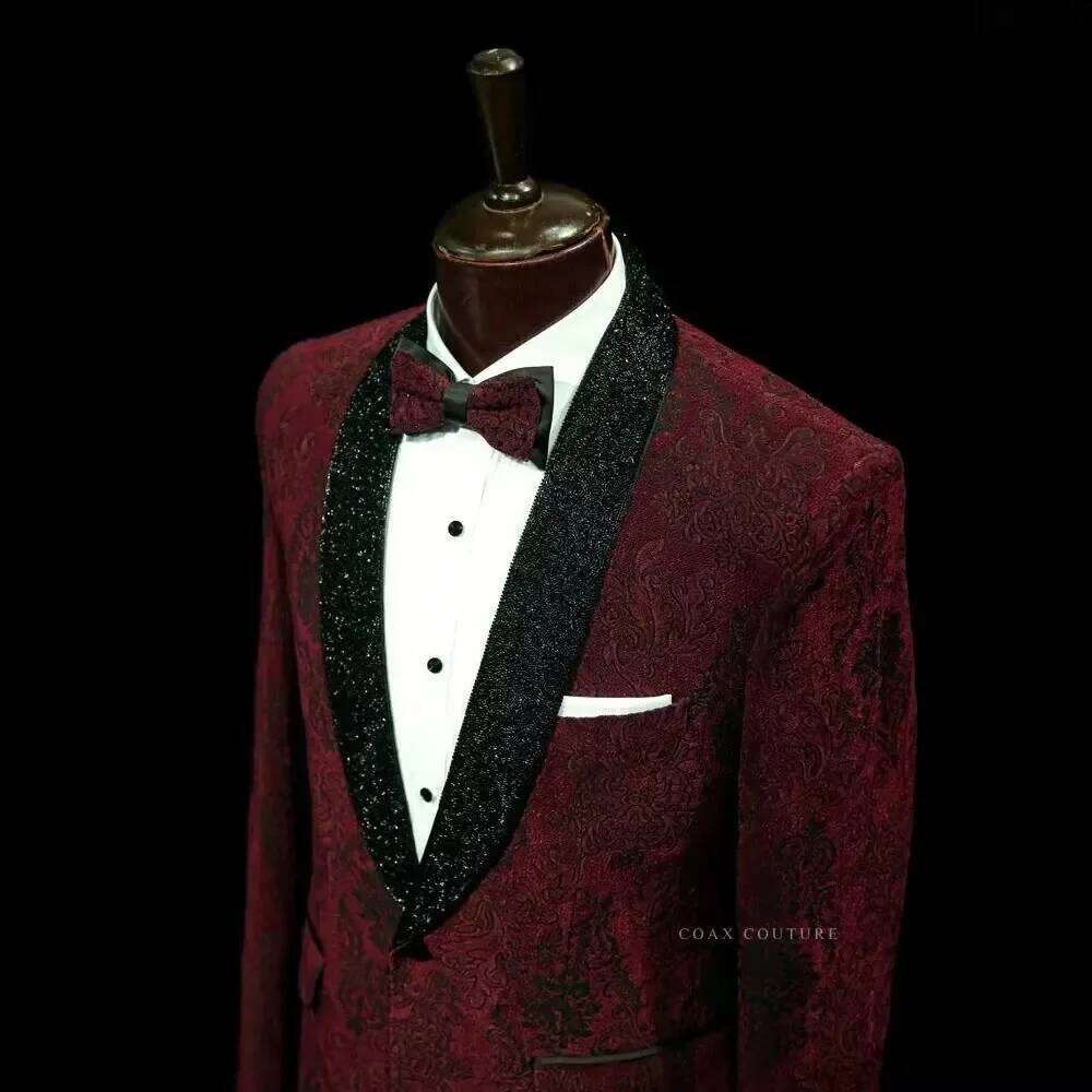 Trajes formales rojos oscuros  - Men Formal Wear Red reseña y precio