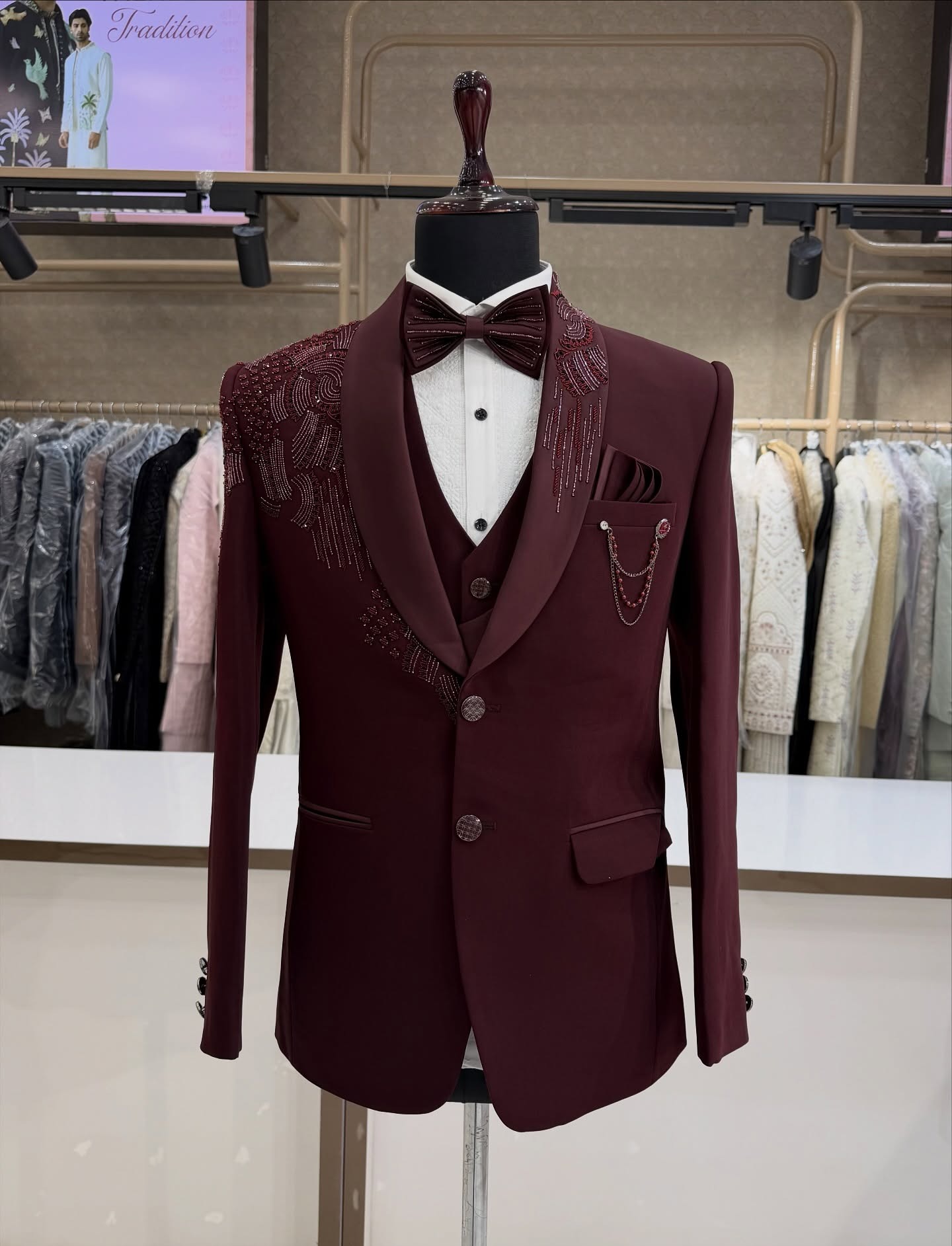 Trajes de Novio de 3 Piezas co - Men Formal Wear Red reseña y precio