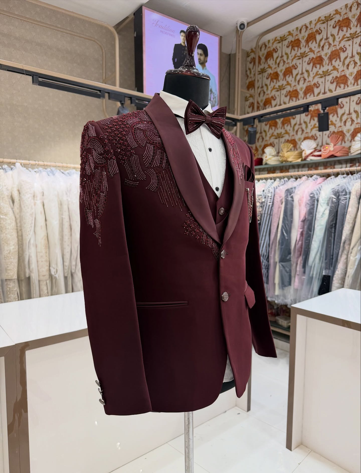 Trajes de Novio de 3 Piezas co - Men Formal Wear Red reseña y precio