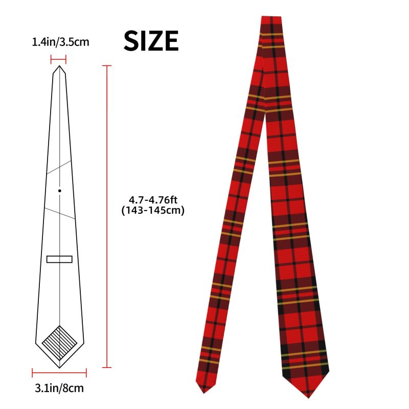 Corbata de tartán escocés para - Men Formal Wear Red reseña y precio