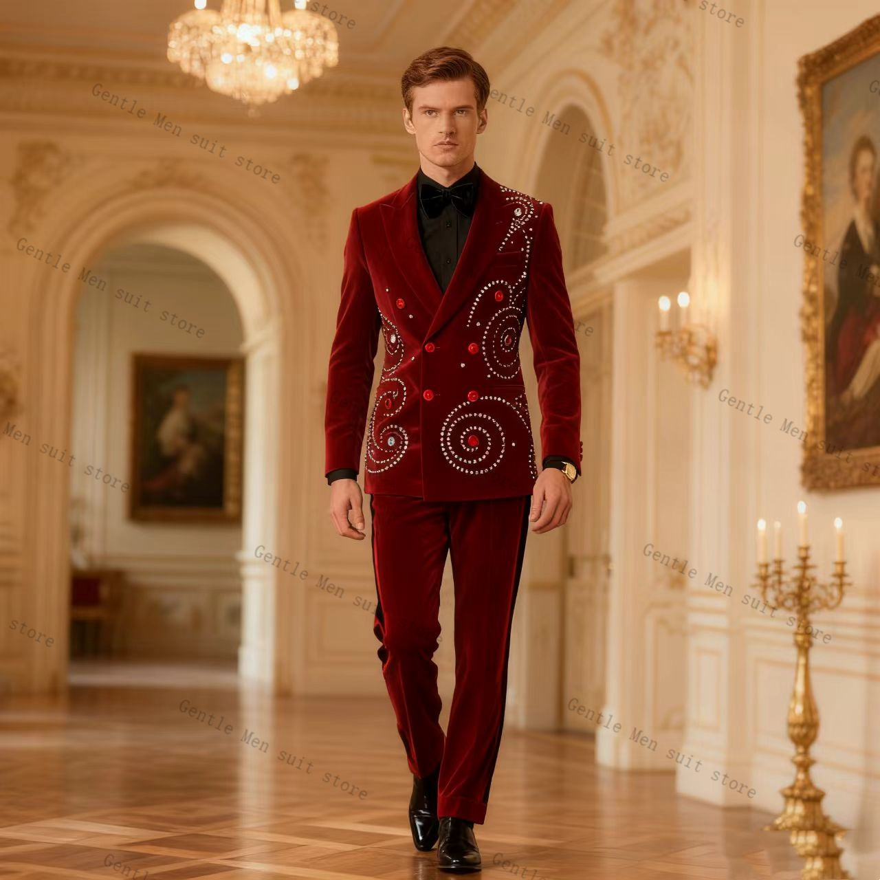 Traje de Hombre Rojo Cristal d - Men Formal Wear Red reseña y precio